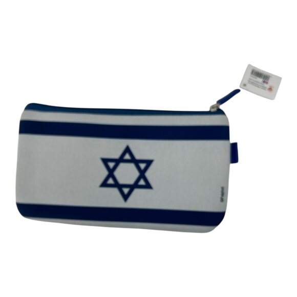Palphot Israel Flag Unisex Storage Pouch - New with Tags Zipper Opening - Picture 1 of 6